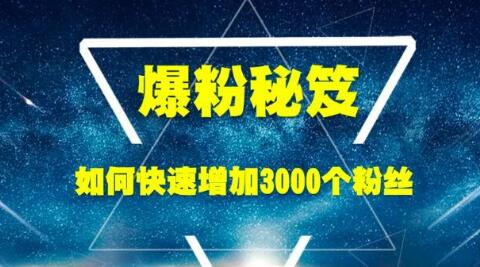 王通《爆粉秘笈》如何快速增加3000个精准粉丝-一课资源