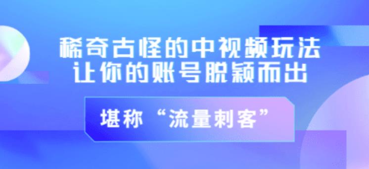 不讲李·稀奇古怪的冷门中视频冷门玩法，让你的账号脱颖而出，成为流量刺客！（图文+视频）-一课资源