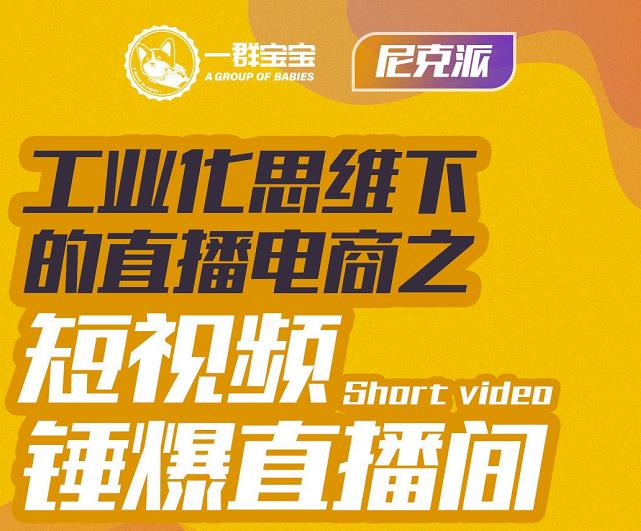 尼克派·工业化思维下的直播电商之短视频锤爆直播间，听话照做执行爆单-一课资源