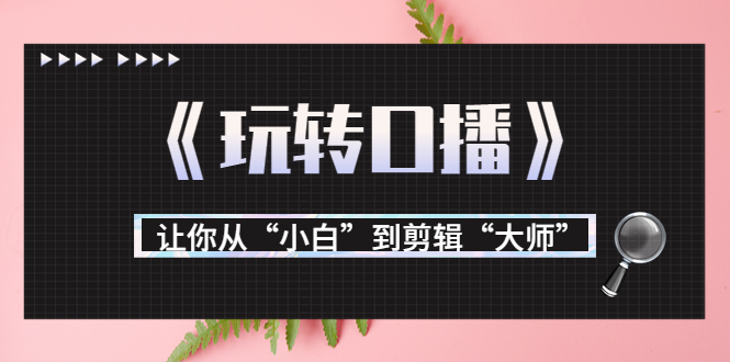 月营业额700万+大佬教您《玩转口播》让你从“小白”到剪辑“大师”-一课资源
