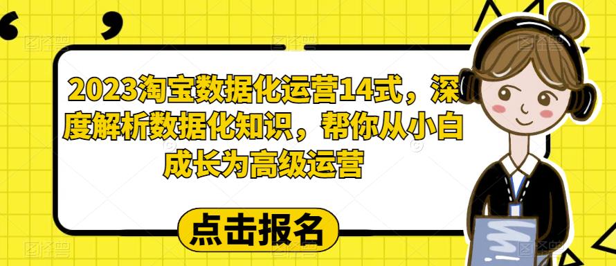 2023淘宝数据化运营14式，深度解析数据化知识，帮你从小白成长为高级运营-一课资源