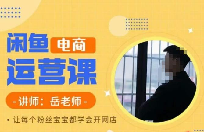 岳老师·闲鱼电商运营课，让每个粉丝宝宝都学会开网店-一课资源