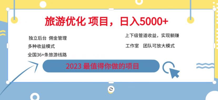 7.22旅游项目最新模式，独立后台+全国35+线路，日入5000+【揭秘】-一课资源