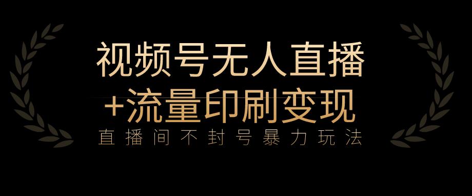 全网首发视频号不封号无人直播暴利玩法+流量印刷机变现，日入1000+【揭秘】-一课资源