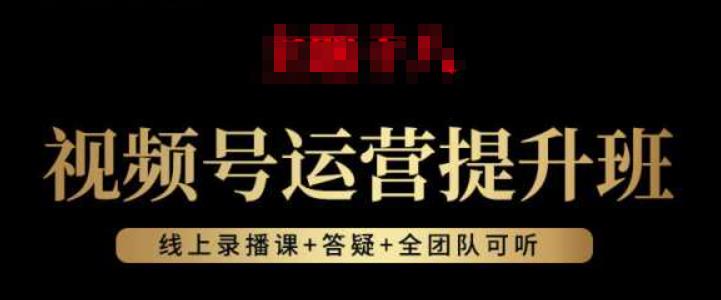 视频号运营提升班：视频号起号逻辑，视频号选品技巧及带货-一课资源