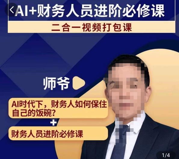 AI+财务人员进阶必修课二合一视频打包课，财务人员进阶必修课-一课资源
