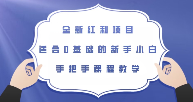 全新红利项目，适合0基础的新手小白，手把手课程教学【揭秘】-一课资源
