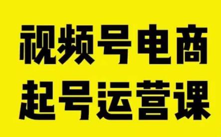 视频号电商起号运营课，教新人如何自然流起号，助力商家0-1突破-一课资源