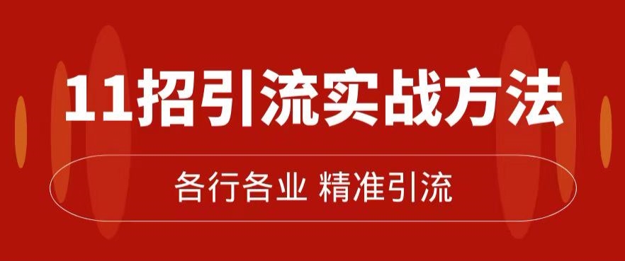 精准引流术：11招引流实战方法，让你私域流量加到爆（11节课完整)-一课资源