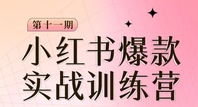 小红书博主爆款训练营第11期，手把手教你从0-1做小红书，从定位到起号到变现-一课资源