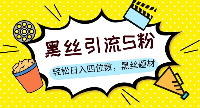 S粉变现，轻松日入四位数，黑丝题材+情感话术【揭秘】-一课资源