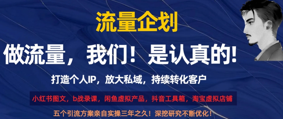 流量企划，打造个人IP，放大私域，持续转化客户【揭秘】-一课资源