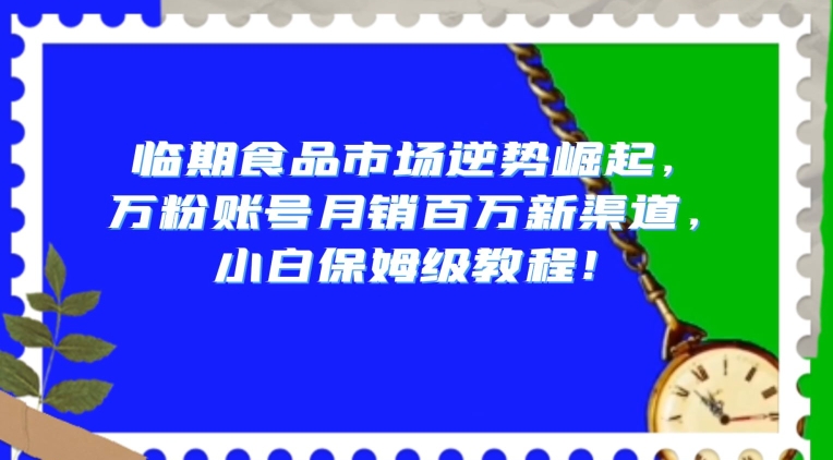 临期食品市场逆势崛起，万粉账号月销百万新渠道，小白保姆级教程【揭秘】-一课资源