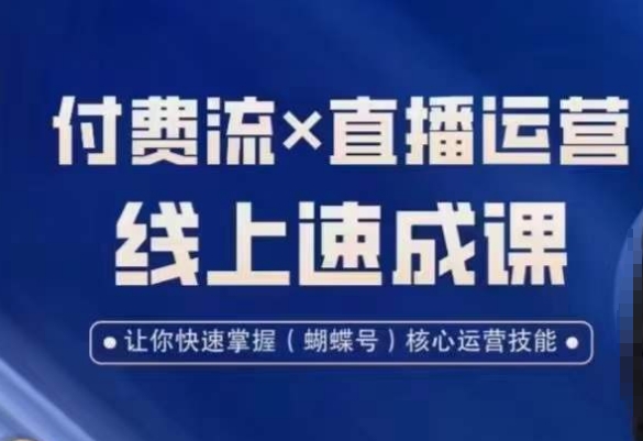视频号付费流实操课程，付费流✖️直播运营速成课，让你快速掌握视频号核心运营技能-一课资源