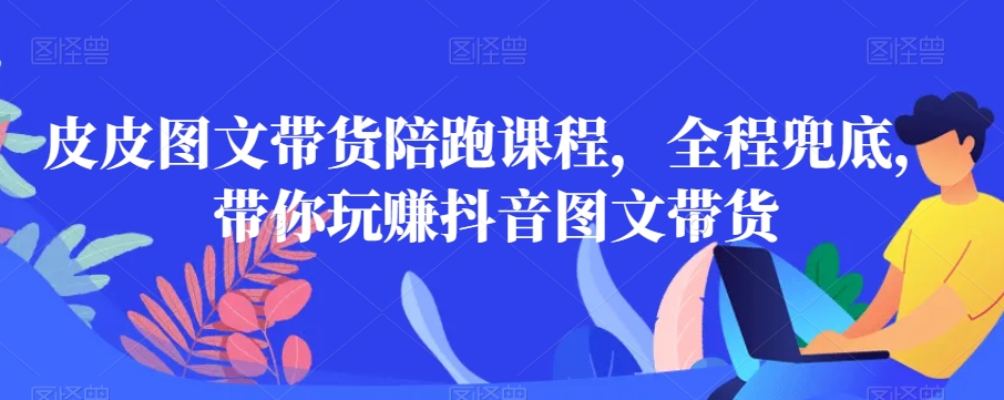 皮皮图文带货陪跑课程，全程兜底，带你玩赚抖音图文带货-一课资源